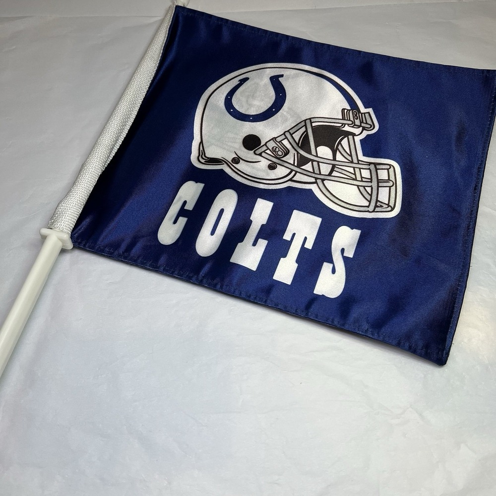 Car Window Flags - NFL Team‎ Logo 2-side - COLTS (Dark Blue)